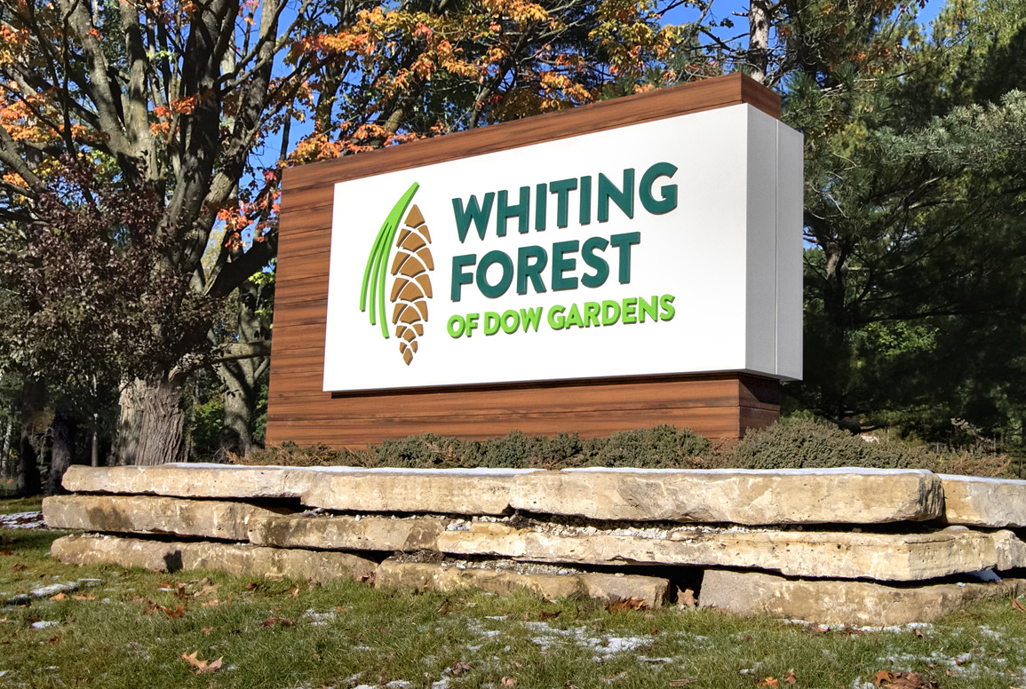 Whiting Forest Road Sign